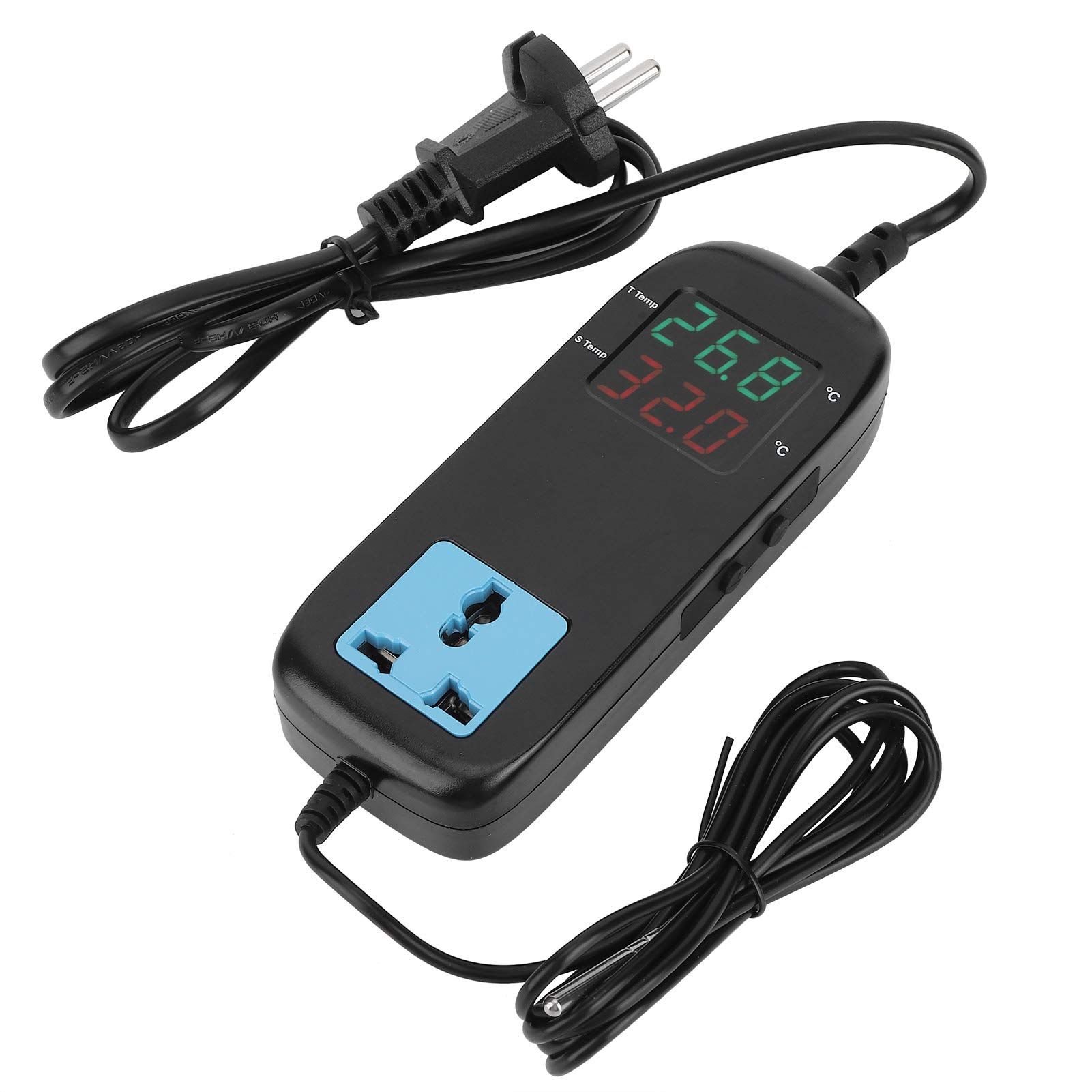 Thermostat Multifonctionnel pour Tapis Chauffant, contrôleur de Thermostat numérique pour Tapis Chauffant, avec écran LED Compact pour Aquarium de Germination de graines