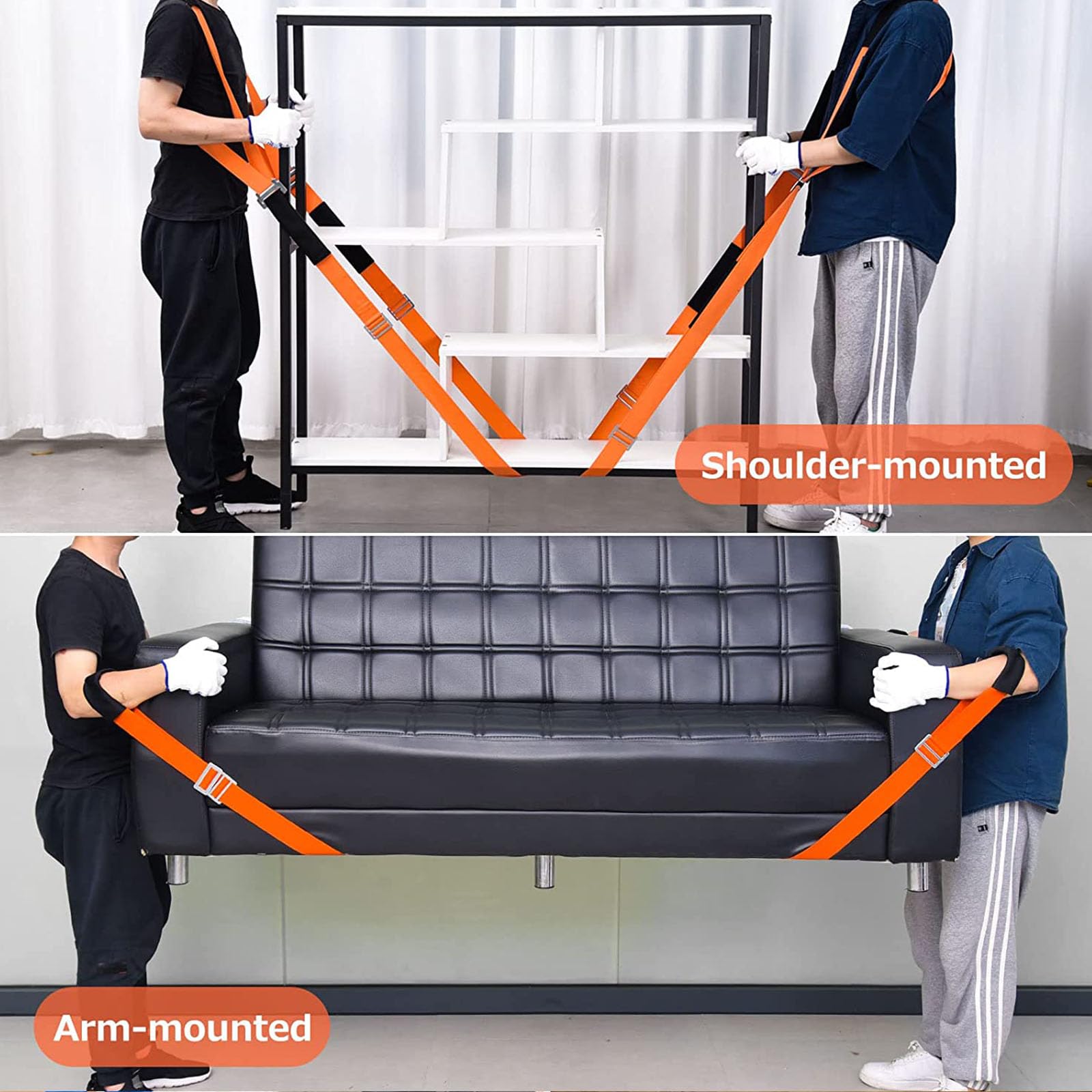 4 Pièces Sangle Demenagement Sangles De Manutention, Polyester Sangle De Levage Demenagement