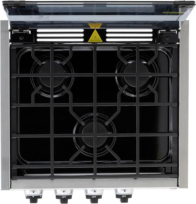 Estufa de 3 Puestos 21.5" Acero Inoxidable 12V DC Gas miniatura 7