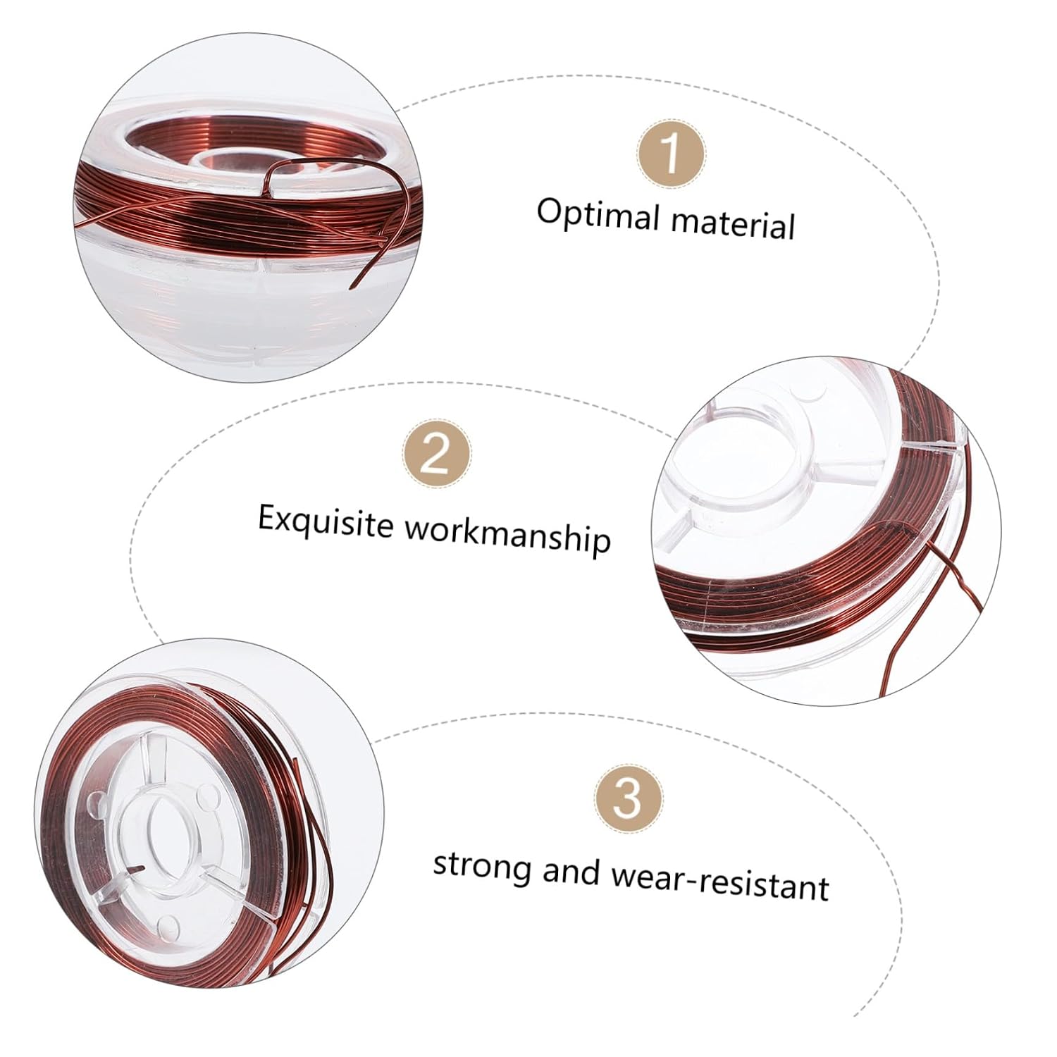 4 Rolls 10m Enameled Copper Magnet Wire for DIY Accessories