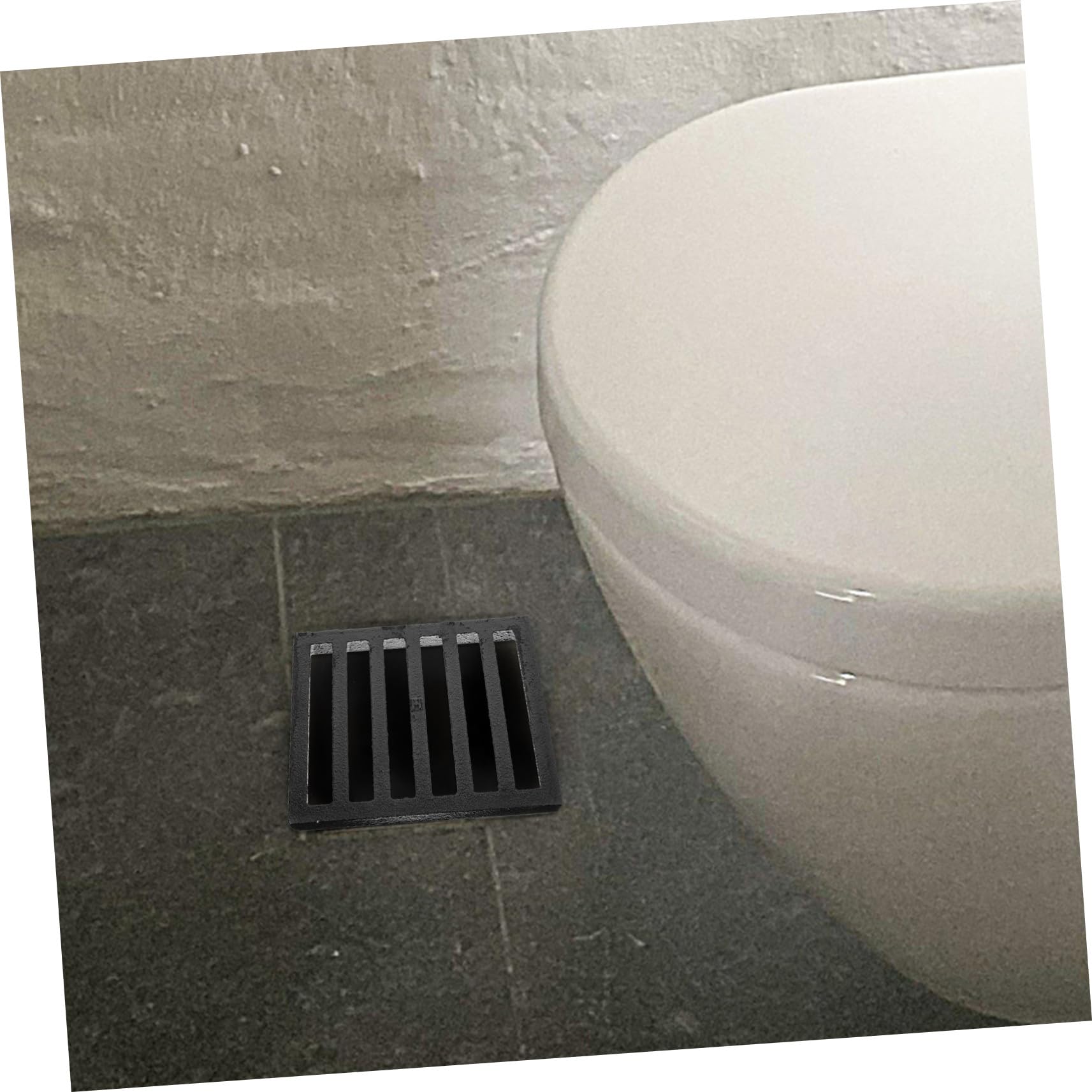 UKCOCO Tapa de Desagüe de Hierro Fundido Cuadrada para Baño y Ducha Filtro Antiolor y Antiobstrucción Rejilla Resistente para Drenaje de Suelo y Lavabo Cubierta Duradera para Exteriores