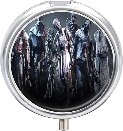 Amazon Com Dead By Daylight Pill Case Anime Print Personlized Metal Pill Box Portable Round Medicine Box Pill Organizer 3 Times A Day For Pill Vitamin Tablet Medicine Cases Health Household