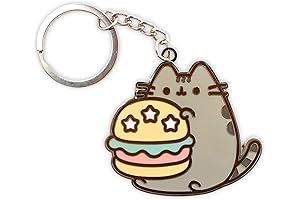 Pusheen Cheeseburger Metal Keychain: A Delightful Tribute to the Internet's Favorite Cat