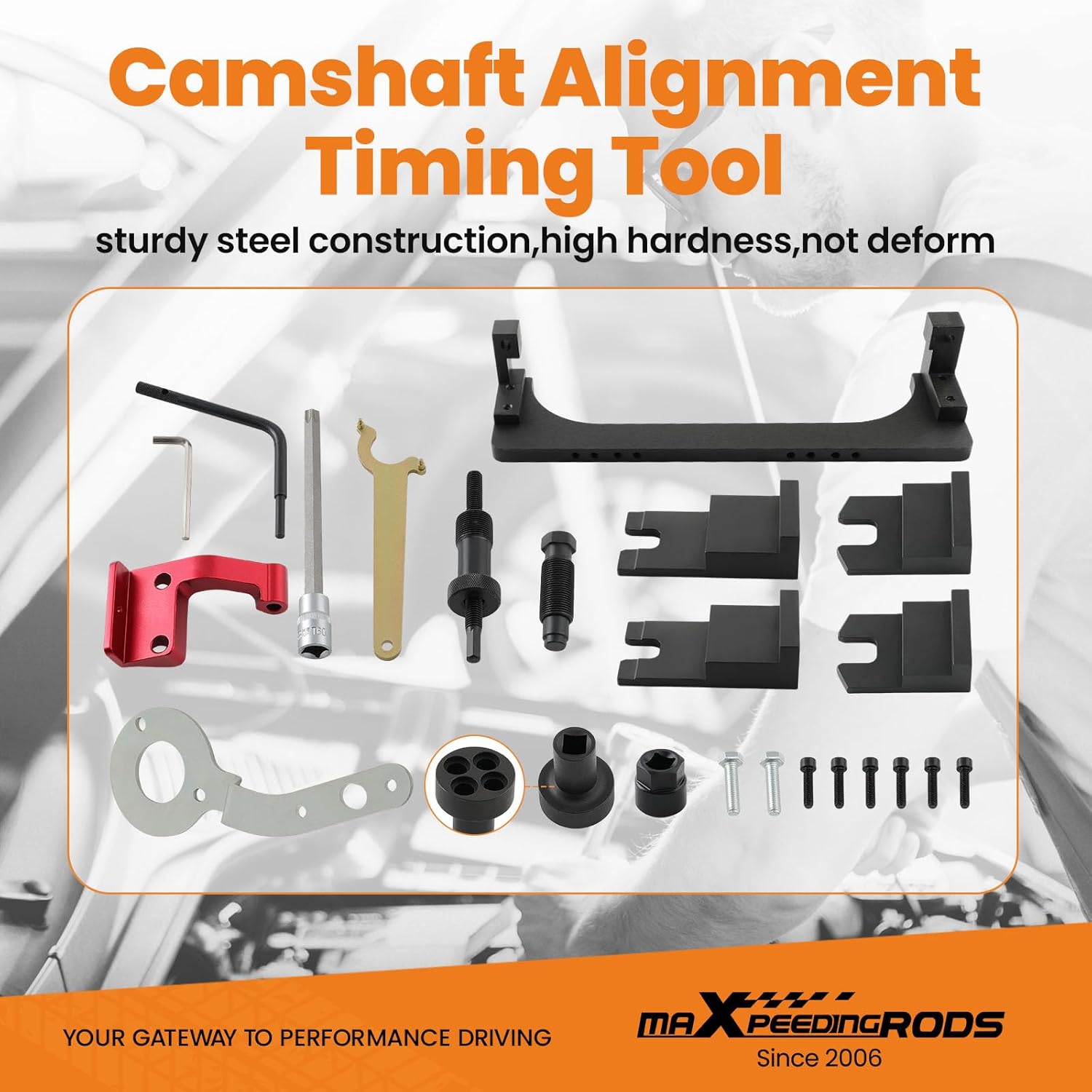 maXpeedingrods Engine Camshaft Alignment Timing Tool Kit for BMW Mini B37/ B38 A15 A12 / B48 A20 / B58 Engine, for BMW Mini F20 F21 F30 F31 F48 F54 F55 F60 G20 G30, 23PCS
