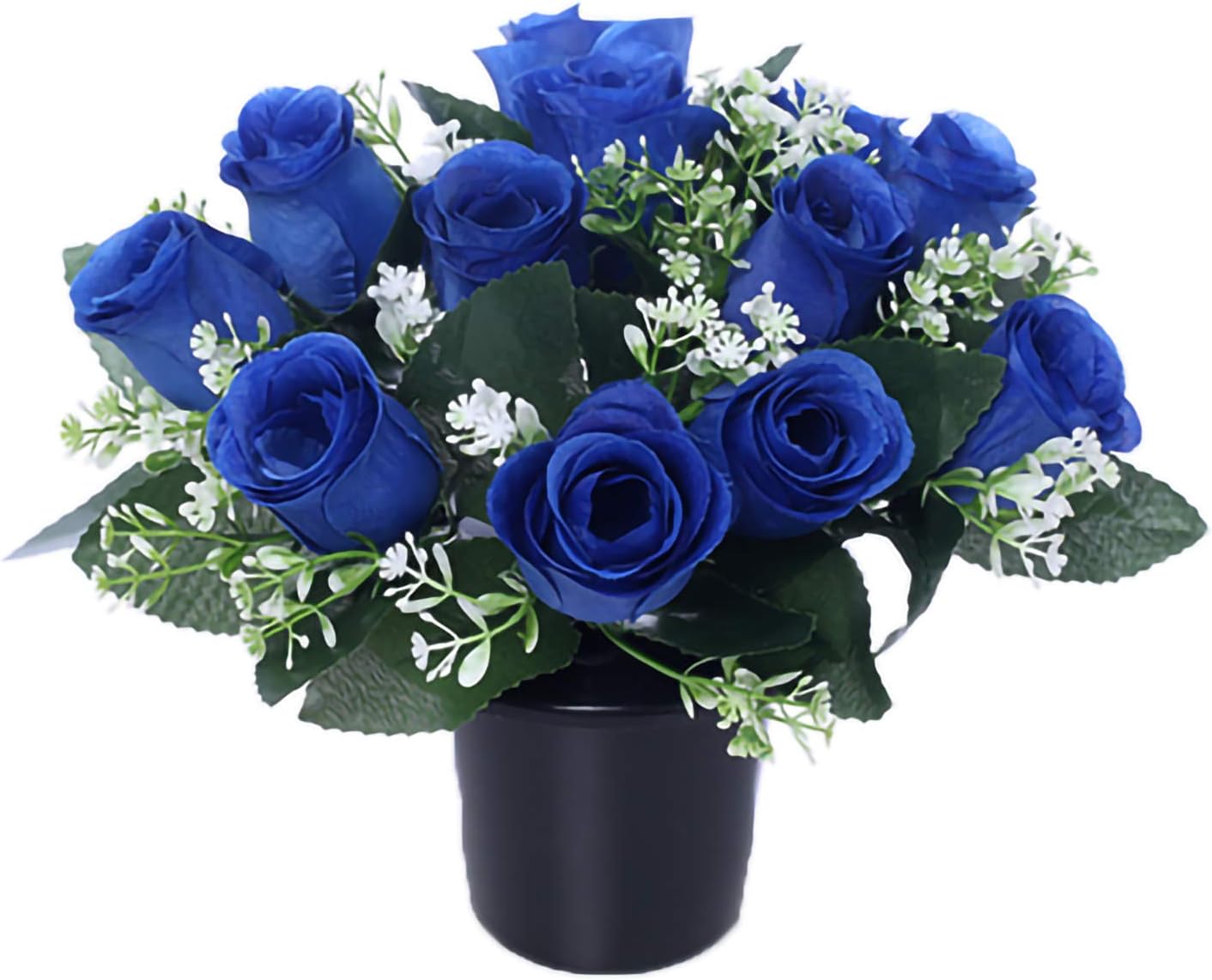 SFS Artificial Flowers For Graves, Blue, 9.84 inches x 9.84 inches x 9.84 inches