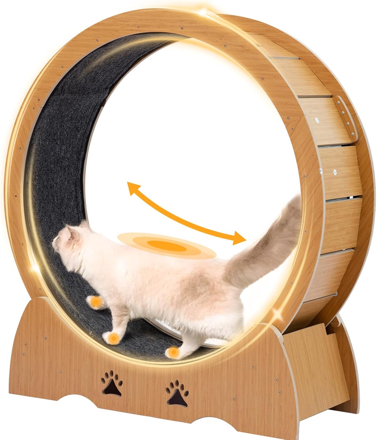 キャットタワー 据え置き 高さ102cm 木製 ナチュラル おしゃれ 多機能