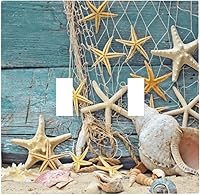 Vista 96 de Funky Retro Vintage 70s 60s Boho Hippie Hongo Botánico Floral 2 Gang Interruptor de luz de palanca doble Placa de pared Cubierta de toma