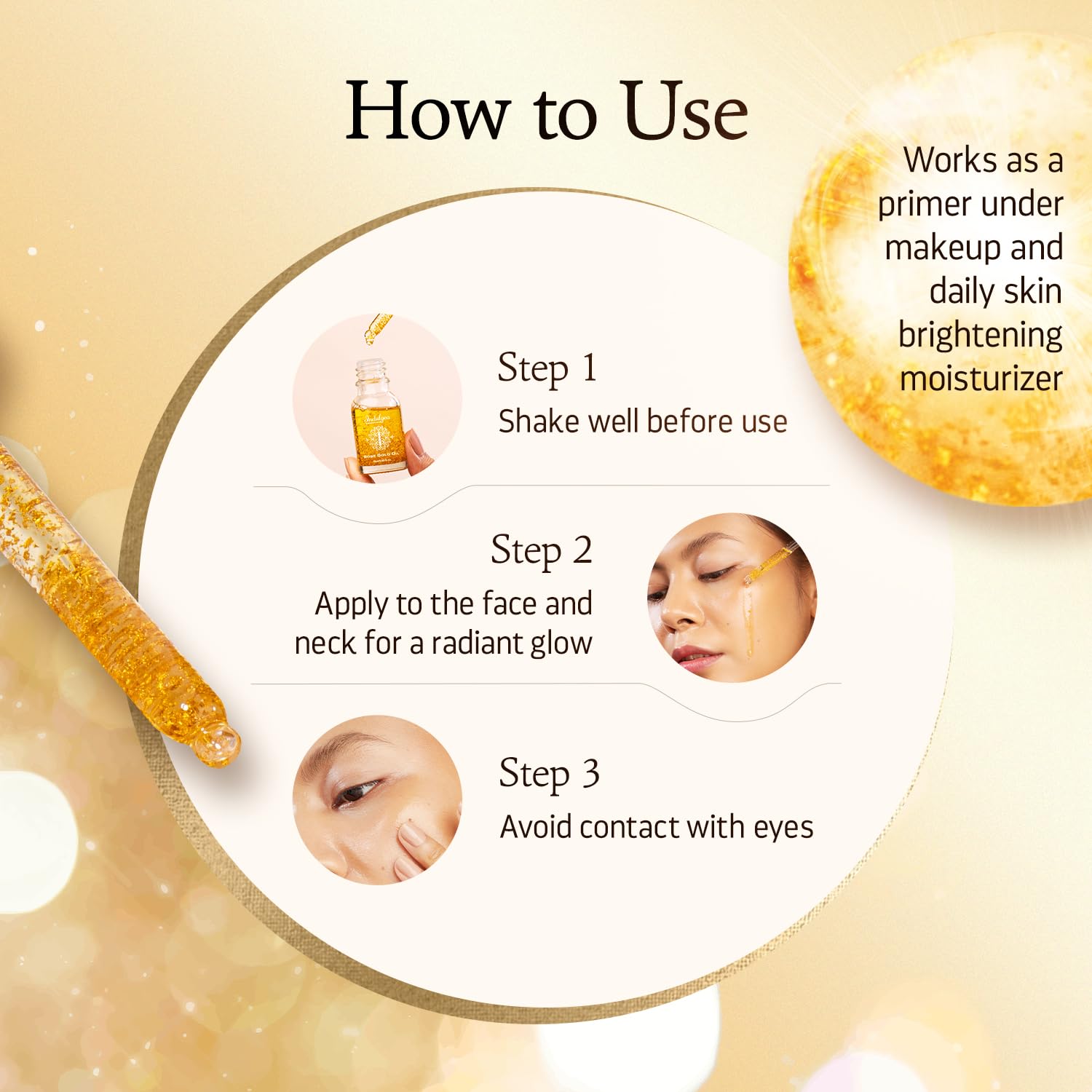 Indulgeo Essentials Rose Gold Oil 15ml 24K Gold Infused Face Oil | 100% Organic