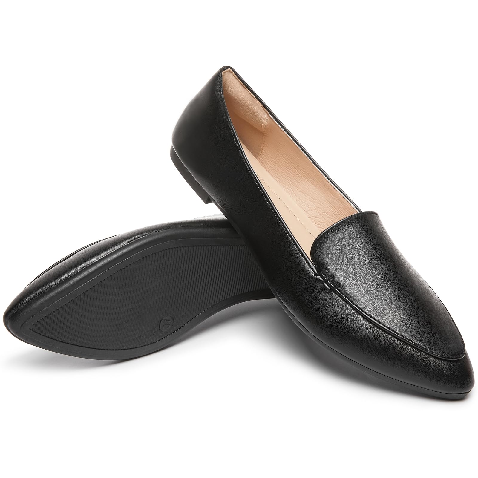 Loafers for Women Flats Shoes Women Pointed Toe Dress Shoes Comfortable Memory Foam Penny Loafers Slip On Shoes