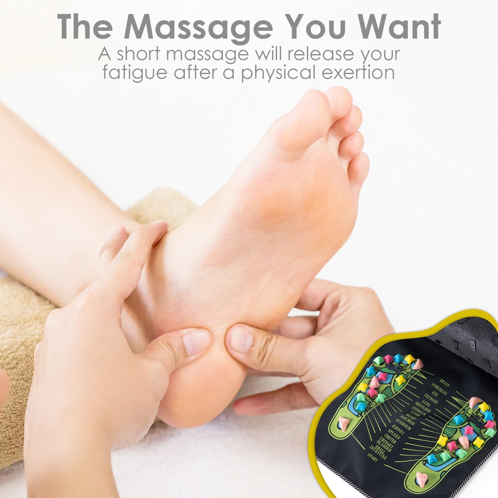 Fußmassagematte, Reflexzonenmassage Akupressurmatte zur Linderung von Fußschmerzen
