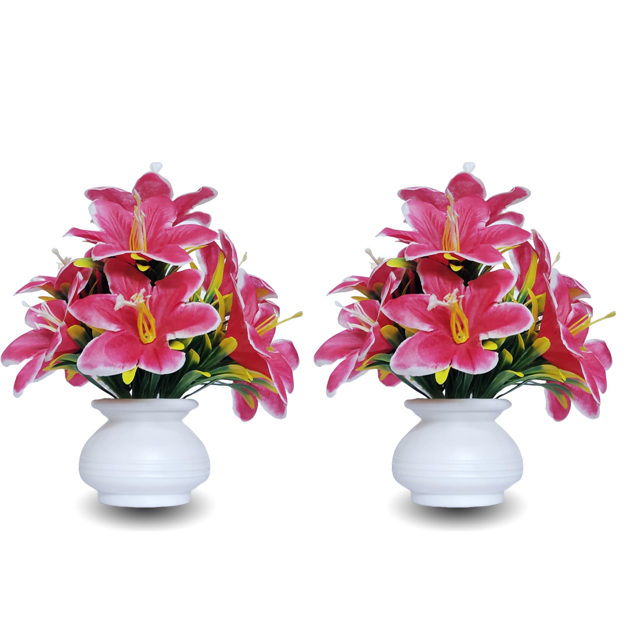 Flora Planet Artificial Plants for Home Decor | Set of 2 Artificial Flowers for Decoration | Decorative Items for Home | Home Decor Items for Living Room | Mini Size Flowers Pot 12 cm Height (2DPink) (B0CRRH65YZ) Amazon Price History, Amazon Price Tracker