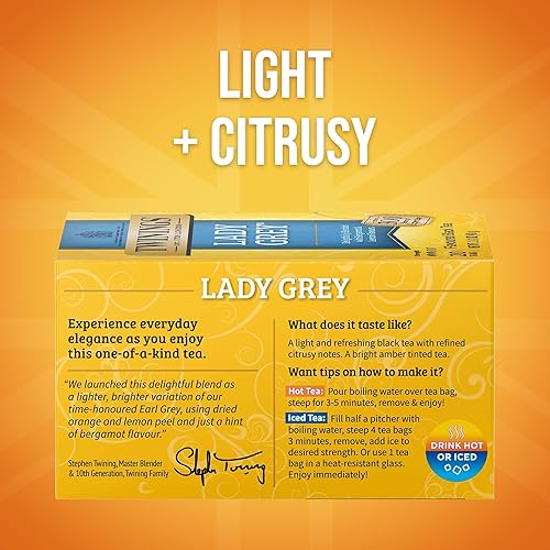 Vista 320 de Twinings, Pure Green Tea - Té verde con sabor suave y aroma atractivo con cafeína, disfruta caliente o helado, bolsas de té individuales