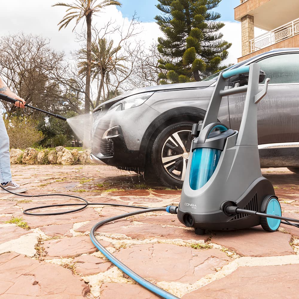 Cecotec Hidroaspirador Conga Triton 4000 UltraClean. 1500 W, 4 en 1: Función Hidrolimpiadora, Aspirador de Sólidos y Líquidos y Sopladora, 120 Bar, Poder Succión 15 kPa, Negro, Azul, Gris.