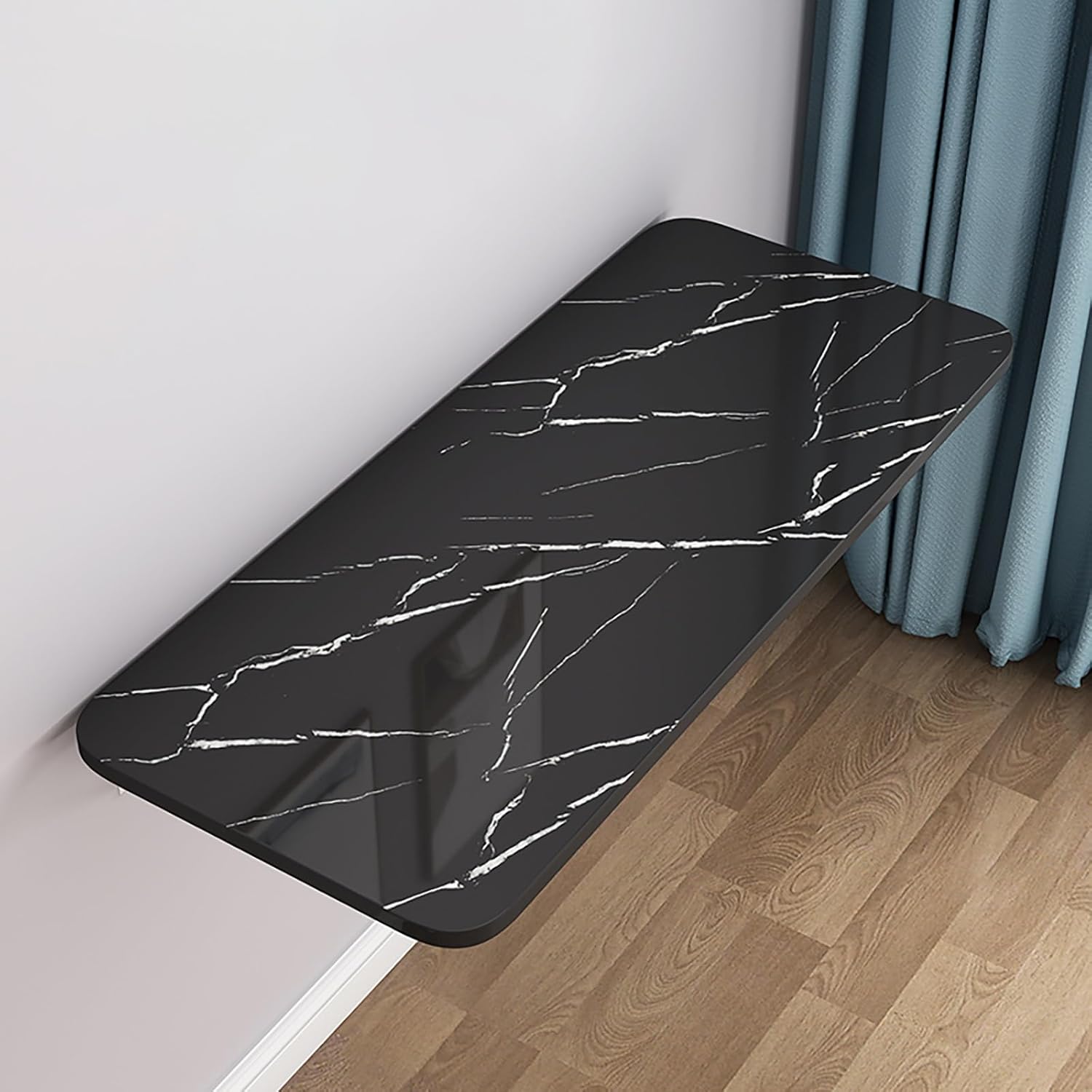 Wall Mounted Fold Down Table Space-Saving Floating Desk for Laundry Small Wall Folding Table for Home Bar Kitchen Dining Room Study Office Workstation (40 * 30cm)