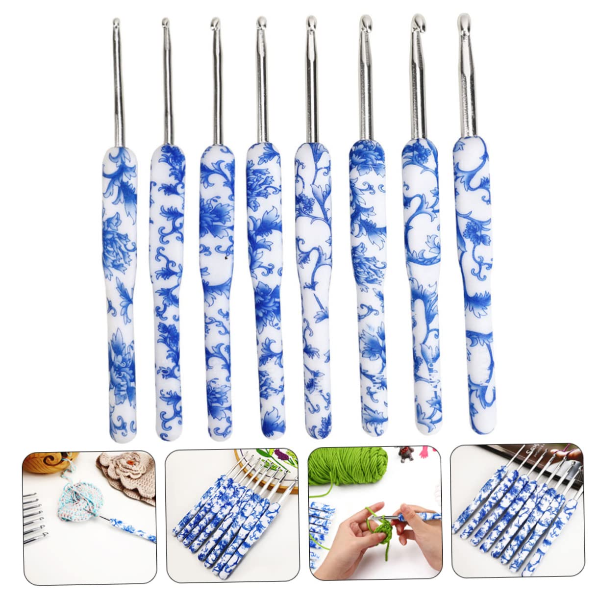 SEWACC 40pièces Outils De Inoxydable Pour Tricot Aiguilles à Ergonomiques Pour Fabriquer Pulls Écharpes Et