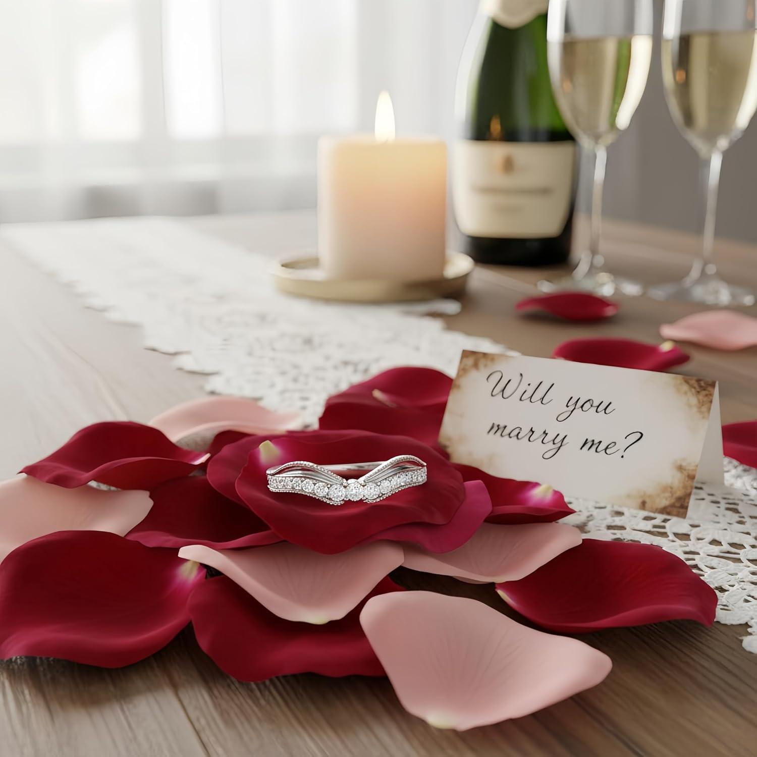 10K/14K/18K Solid Gold Diamond Band Ring for Women Curved Wave 0.18CTTW Lab Grown Diamond Wedding Anniversary Band