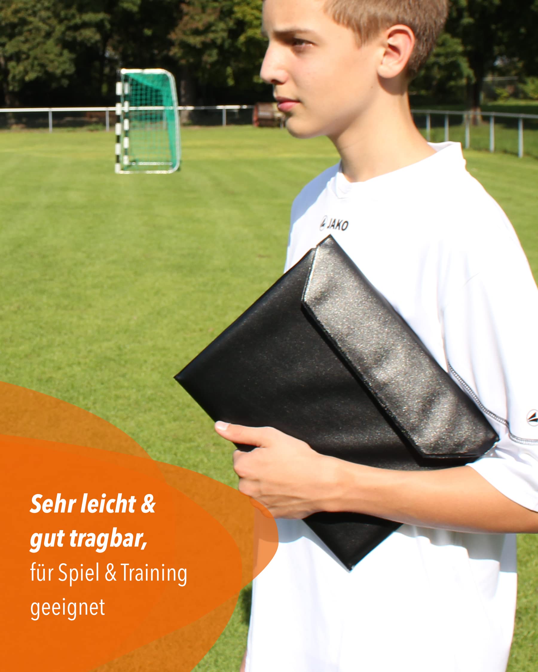 Magnetische Taktikmappe faltbar – 46 x 25 cm aufgeklappt – Trainer-Board mit Magneten & Stift – für Fußballtraining & Taktikschulung
