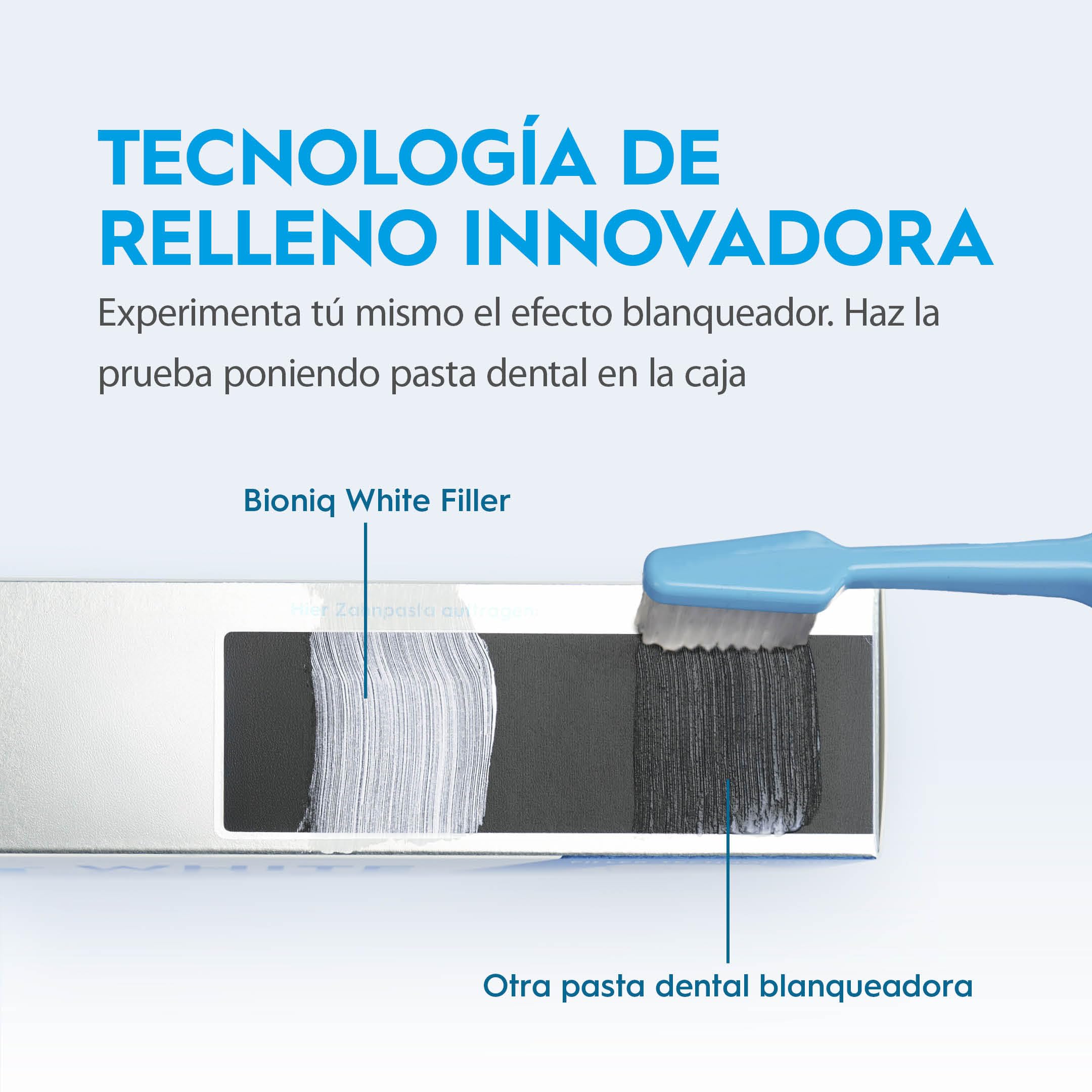 Pasta dental Bioniq® White Filler - 1x100 ml, blanqueadora suave con hidroxiapatita, protege el esmalte dental, elimina manchas, sin flúor