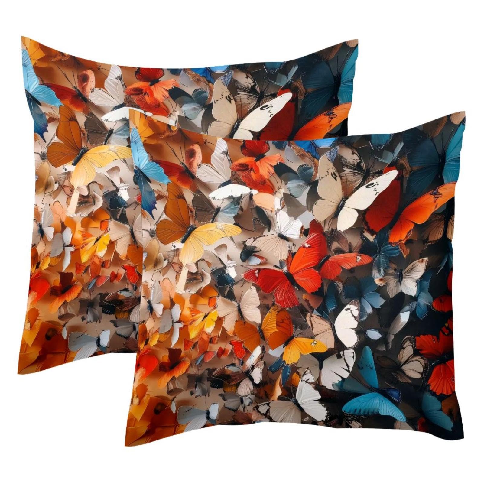 Housses de coussin motif papillon en velours pour décorer votre salon