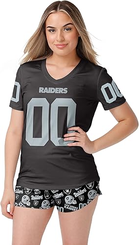 Miniatura 7 de FOCO Women's NFL Team Logo Ladies Gameday Ready Jersey Pajama Set