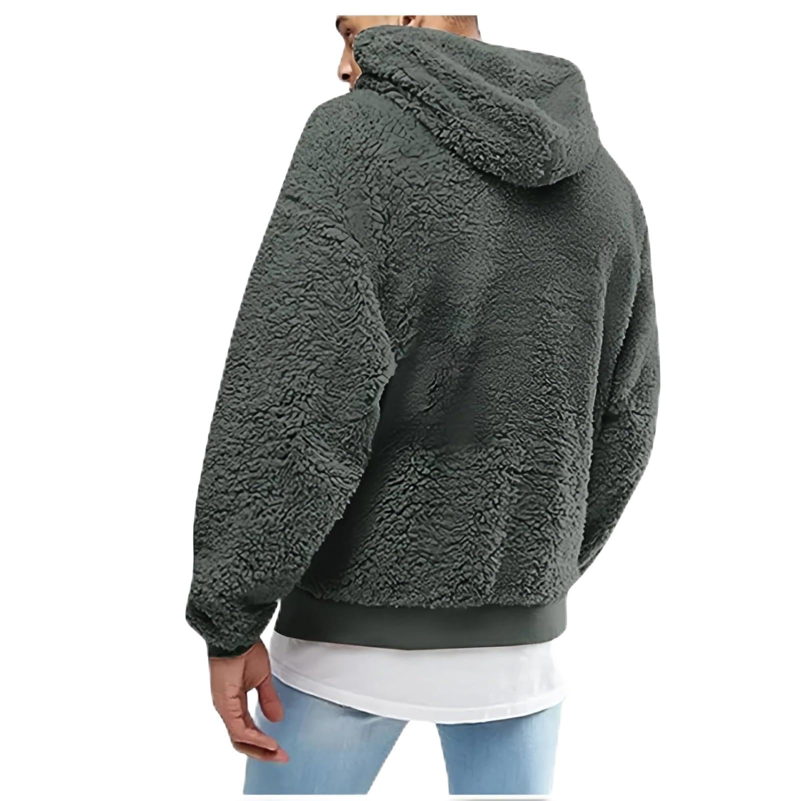 Jesień Zima Męskie Topy Sweter Z Kapturem Moda Solidne Ciepłe Bluzy Streetwear W Bluzy Z Kapturem Ubrania Męskie