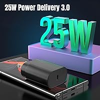 Vista 7 de Galaxy S25 S24 Bloque de Carga USB C 25W PD Cargador Súper Rápido Tipo C Adaptador de Enchufe de Pared de Carga Rápida para Samsung Galaxy