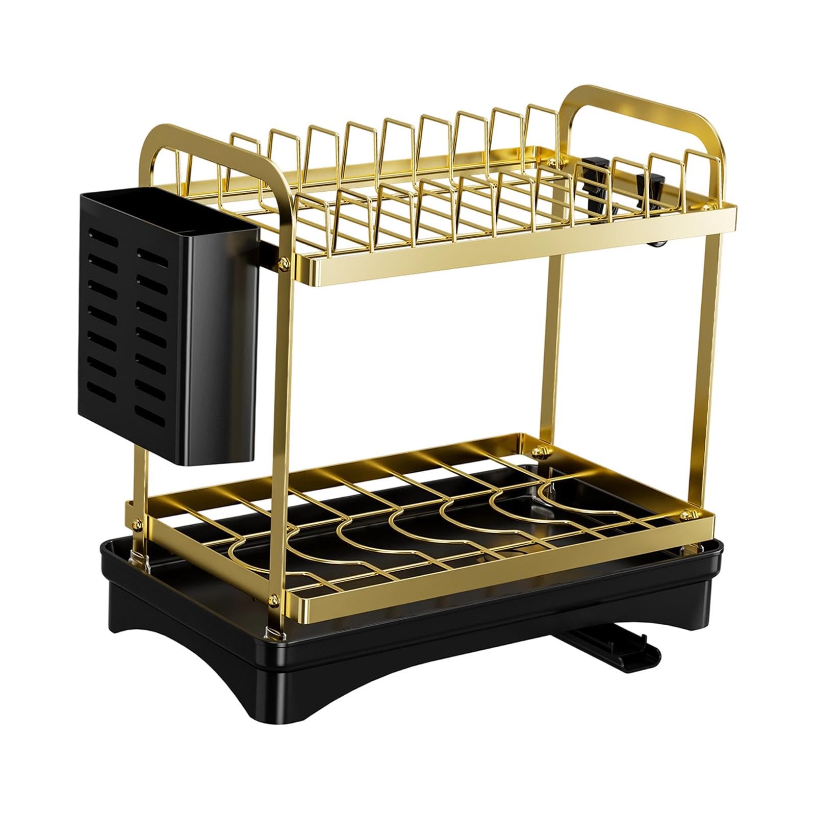 Dish Drying Rack Neatly Efficiency for Kitchen Counter for Plates Cups Bowls Gold Home & Garden|Kitchen, Dining & Bar|Kitchen Storage & Organization|Racks & Holders
