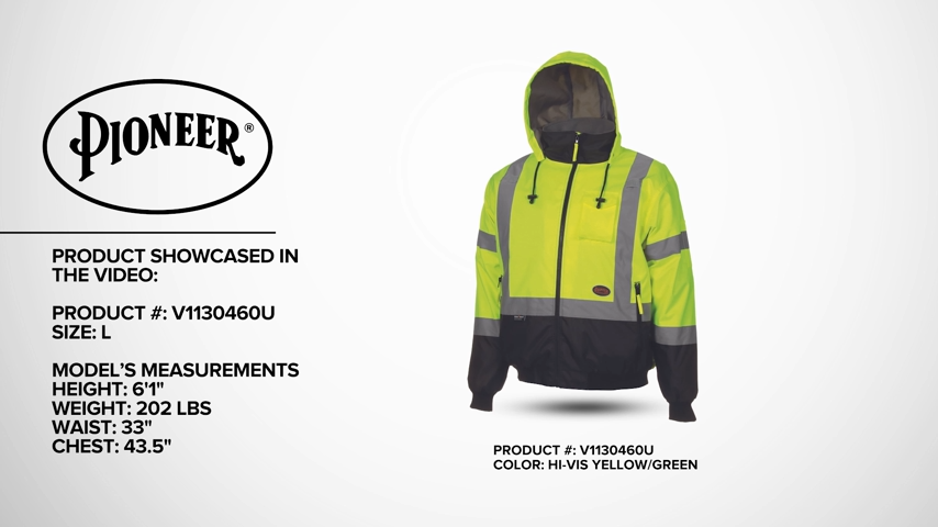Pioneer Hi Vis Safety Bomber for Men - Waterproof, Reflective