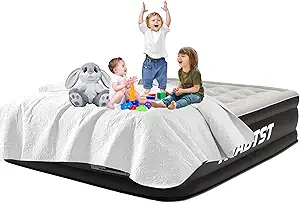 Air Mattress Queen with Built in Pump - 16 Inch Sturdy Blow Up Mattress - 3 Minutes Inflatable Mattress for Home or Camping - Air Bed Max Weight Capacity 660 lbs