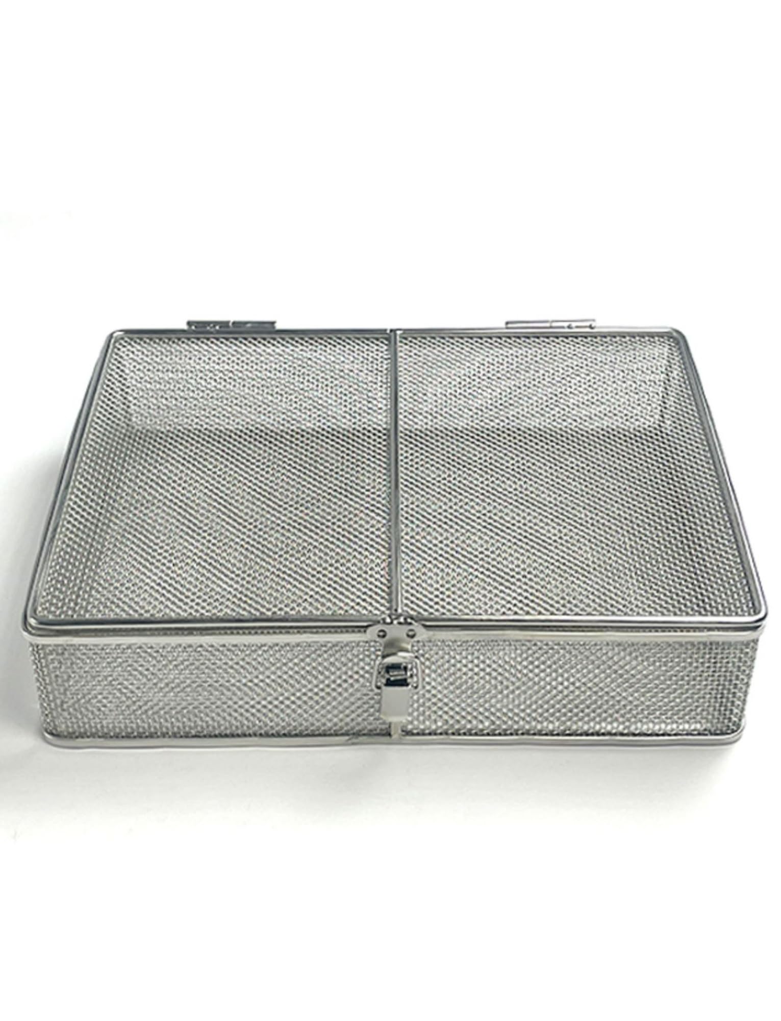 Desinfektionskorb aus Edelstahl 304, perforiertes Desinfektionstablett aus Netzmaterial, geeignet for Labore, Zahnärzte usw.(20x15x5cm)