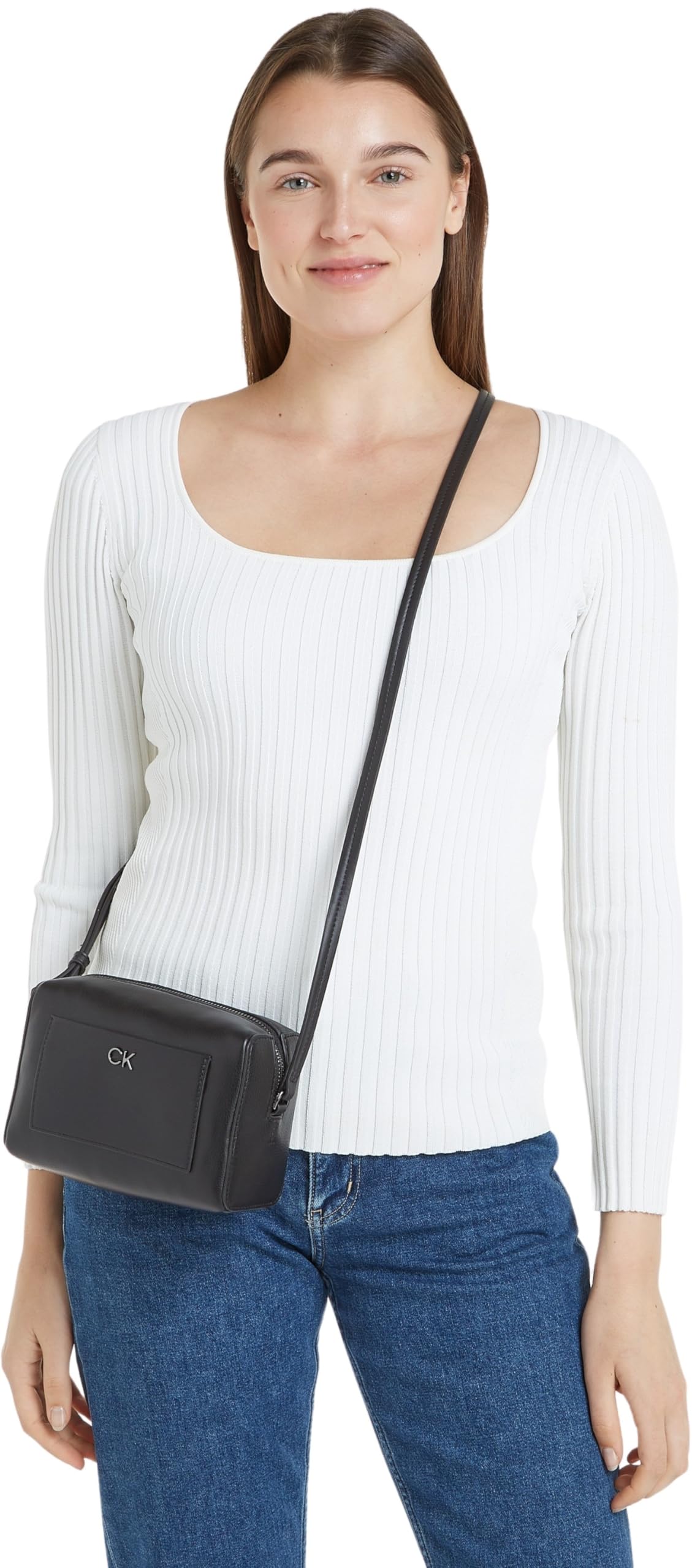 Calvin Klein Bolso Bandolera Mujer Daily Camera Bag Pequeño con Cremallera