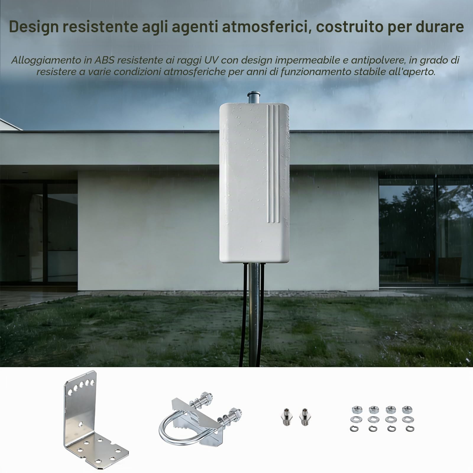 Antenna Esterna 5G 22dBi, 600-6000MHz Direzionale 4G LTE Doppia polarizzazione Antenna wifi 4G LTE Esterna WiFi Antenna MIMO SMA / 2 x TS9, per Router 4G 5G, 2 x Cavo 10m a Bassa Perdita