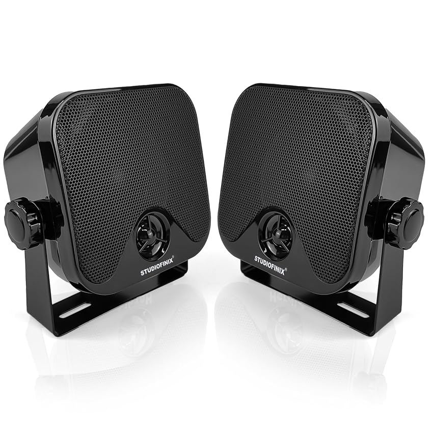 STUDIOFINIX Sistema di altoparlanti stereo impermeabile 10,2 cm 100 W per ATV, UTV, moto, trattore, barca