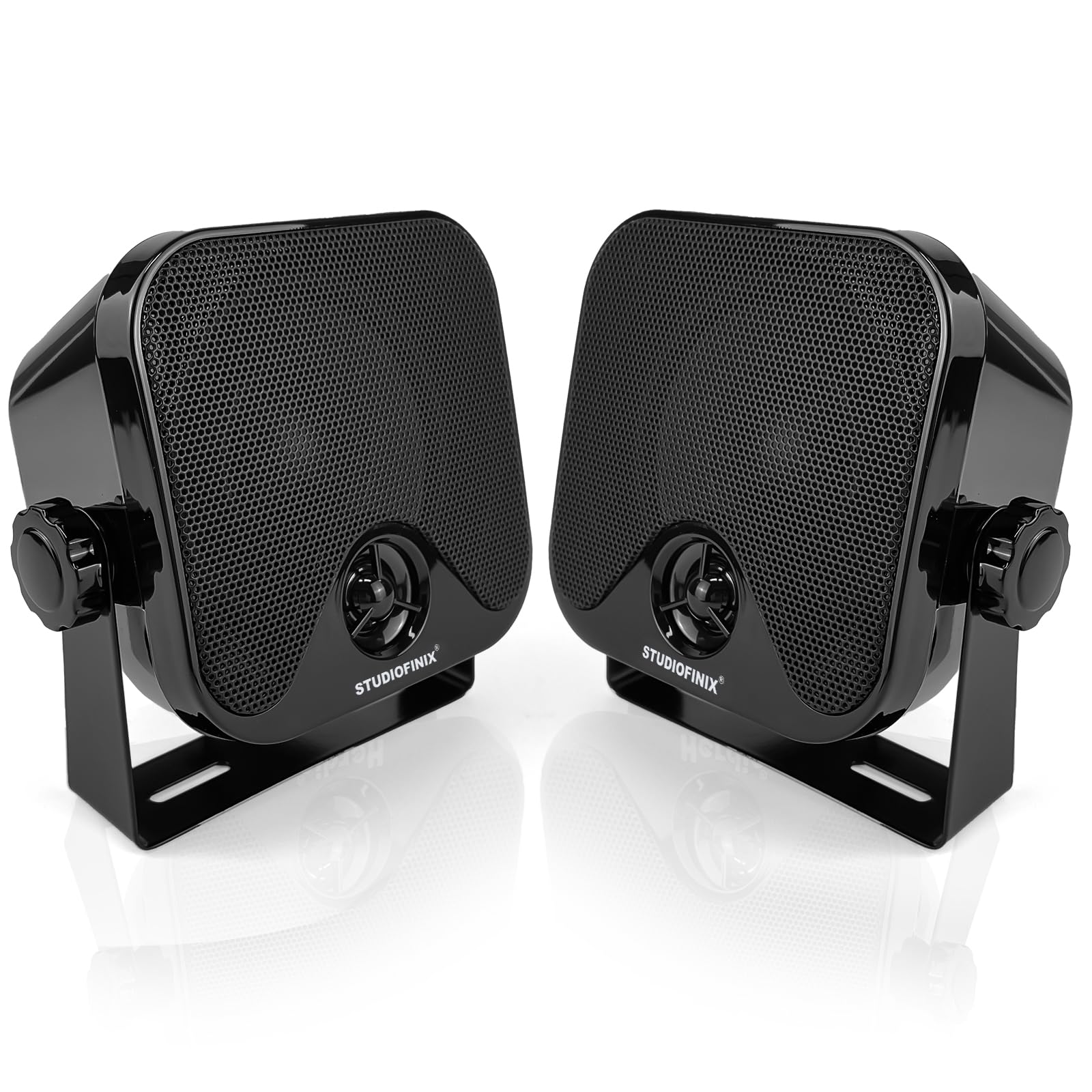 STUDIOFINIX Mini système de Haut-Parleur stéréo étanche 10,2 cm 100 W pour ATV, UTV, Moto, Tracteur, Bateau