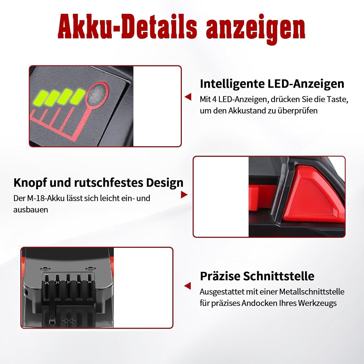 12Ah 18V Ersatzakku für Milwaukee M18 Akku Pack mit M18 Ladegerät Kompatibel mit Milwaukee M18 Lithium Akku 48-11-1890,48-11-1850, 48-11-1828, 48-11-1820,48-11-1815 Cordless Tools (12.0-2)