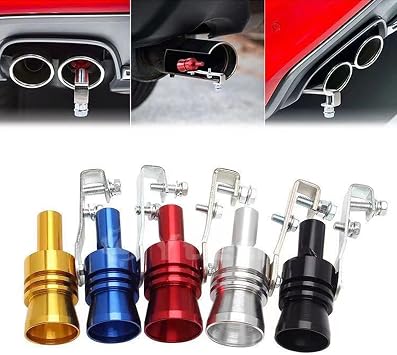 Urbest アルミ合金 ユニバーサル ターボ サウンド エキゾースト マフラー パイプ ホイッスル 車 轟音メーカー 2個 イエロー、xl