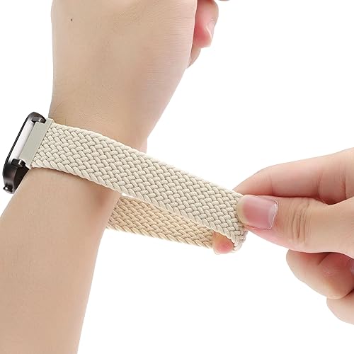 Miniatura 4 de Huadea Correas de reloj de nailon elásticas trenzadas de 0.78 pulgadas compatibles con Donerton P22 P32 P36Kalinco P22 Smart Watch, correa de tela