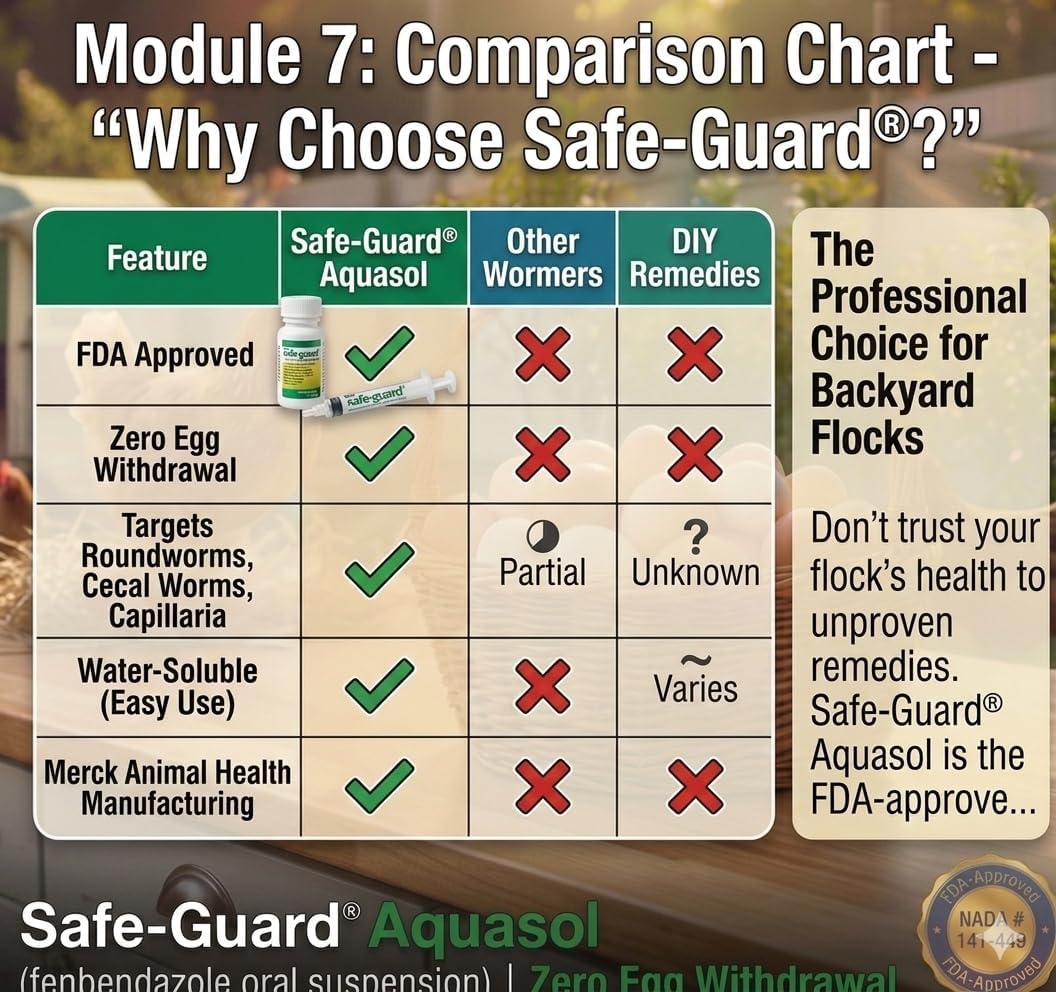 Aquasol Dewormer for Chickens, 3 mL Simple 5-Day Treatment Schedule Protection for Your Entire Flock