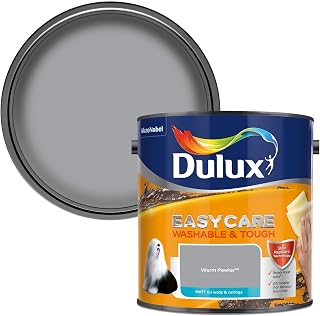 Dulux 403201 Easycare Washable & Tough Matt Emulsion Paint For Walls And Ceilings - Warm Pewter 2.5L
