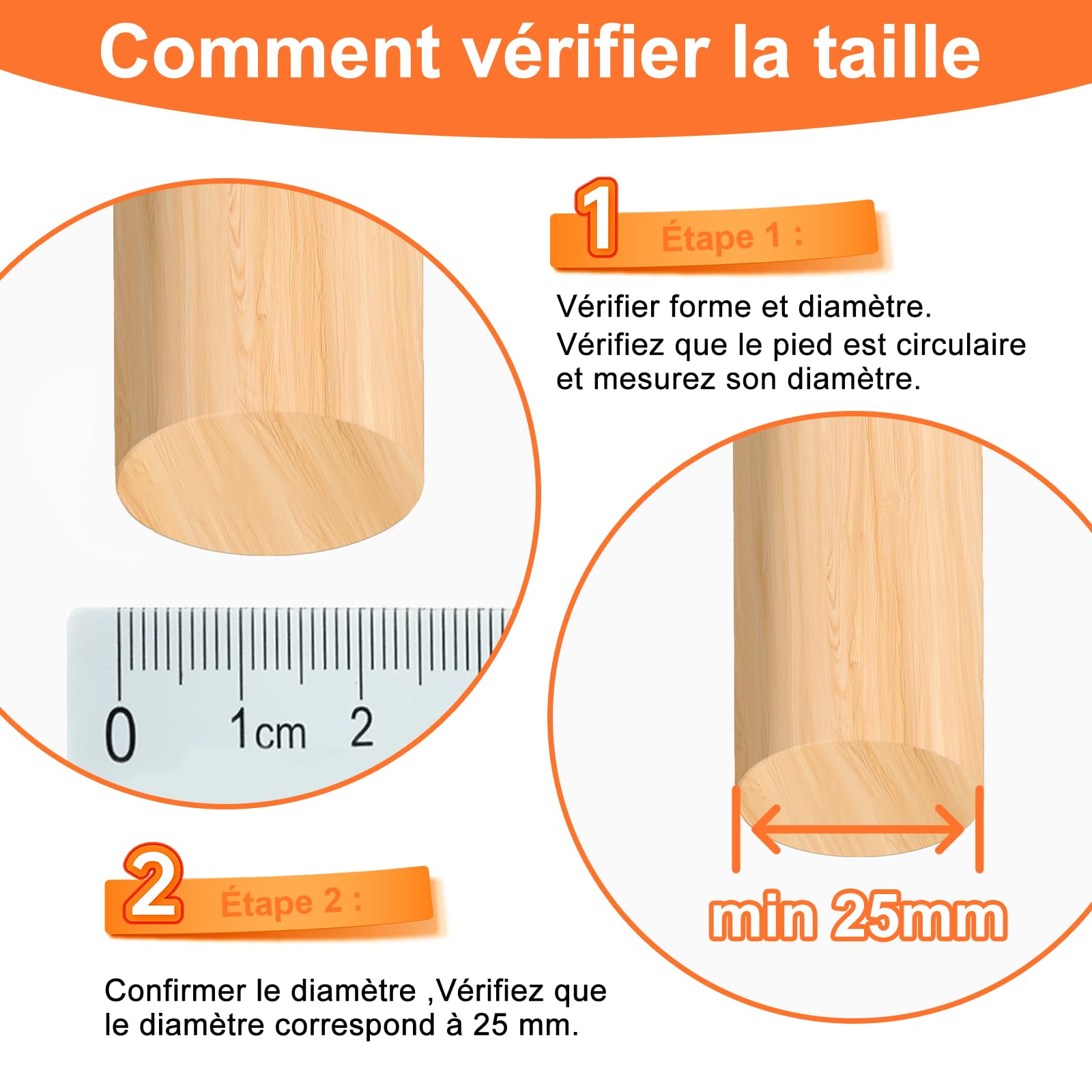 VABNEER Feltrini Teflon per Mobili con Chiodo, 24 Pezzi 25mm Cuscinetti Scivoli in PTFE, per Spostare Mobili Pesanti su Pavimenti Duri e Moquette