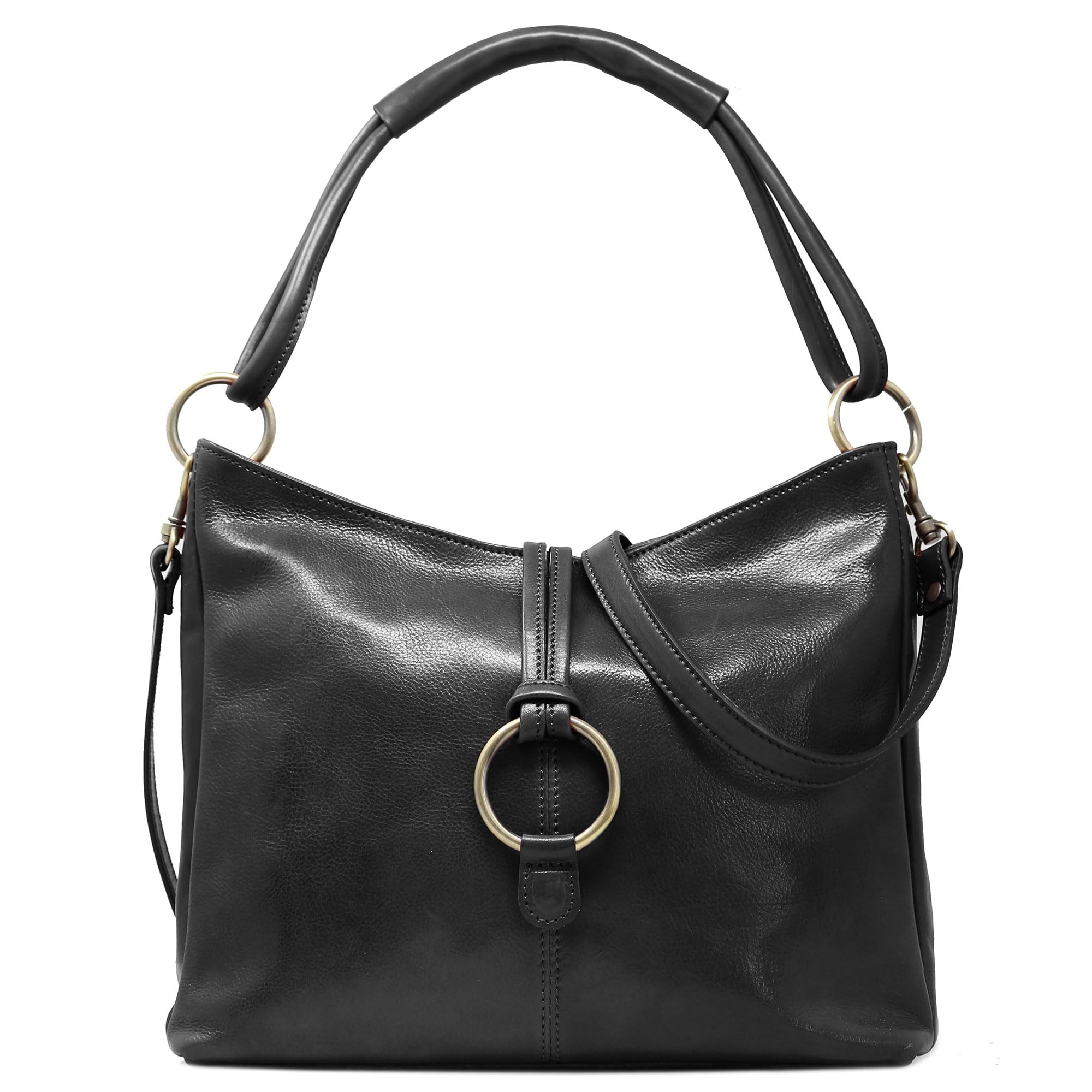 black medium sized floto luggage tote bag