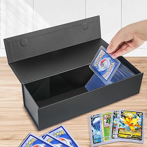 Miniatura 2 de Caja de almacenamiento para tarjetas coleccionables, caja de almacenamiento de carga superior, caja de pasatiempos para 800 tarjetas, 1 paquete