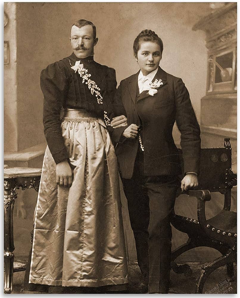 Amazon.com: Vintage Photo of Transgender Couple 11x14 Unframed Poster