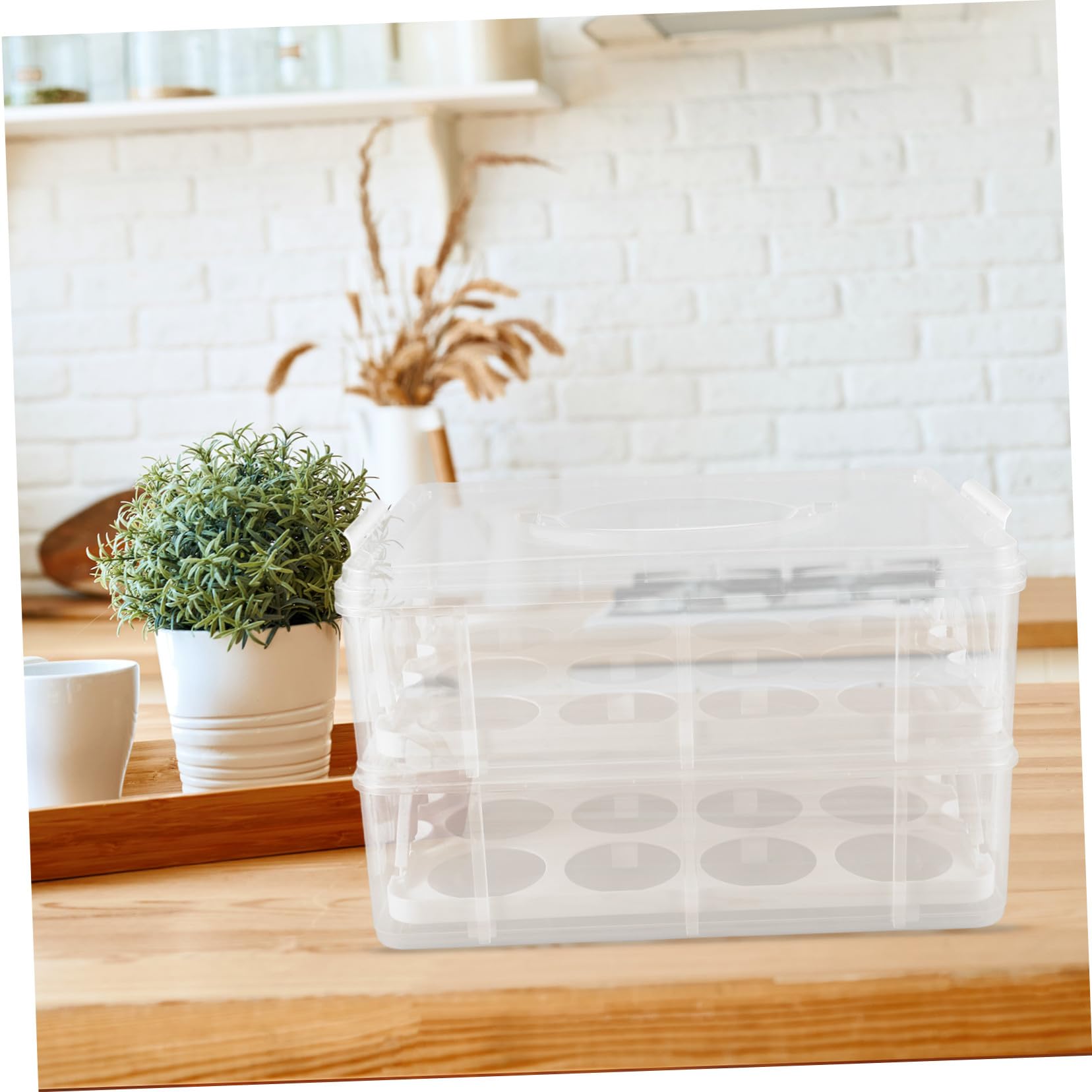 Tragbare Cupcake Transportbox Aus Kunststoff Mit Deckel Zweistöckiger Klarer Dessertbehälter Für Kuchen Und Törtchen Versiegelt Für Frische Und Einfache Aufbewahrung Bei Partys Und Reisen