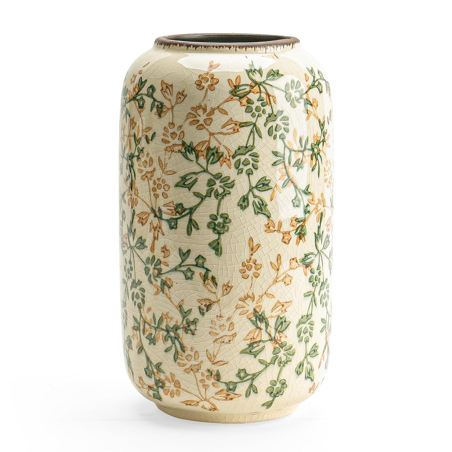 Modern Ribbed Ceramic Flower Vase