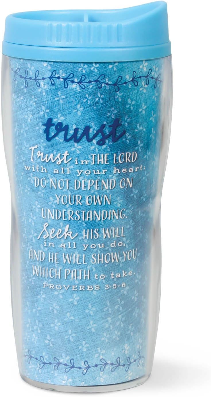 Lighthouse Christian Products Trust Wavy Acrylic/Plastic Tumbler Mug, 16 oz