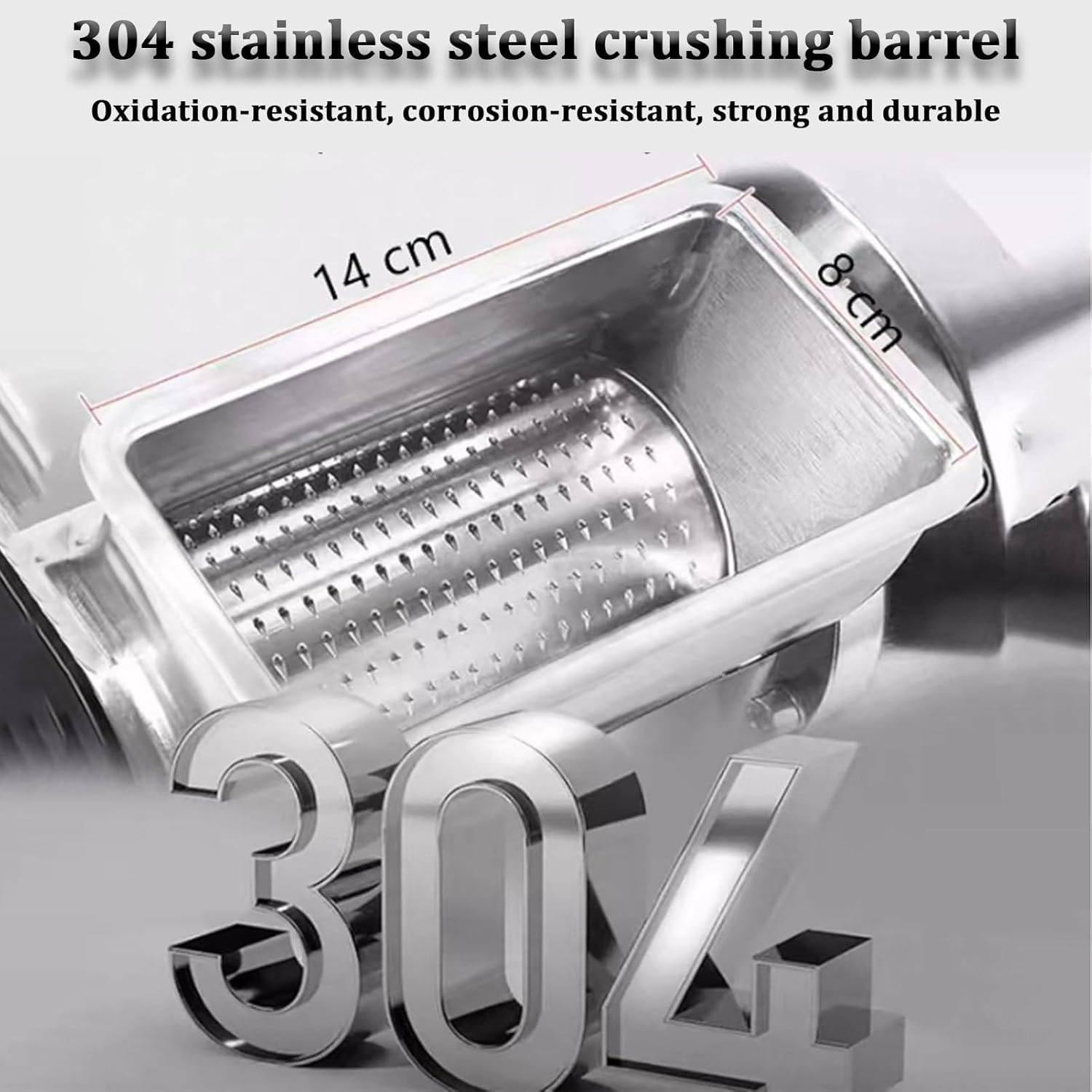 Commercial Electric Cheese Grater - 550W Heavy-Duty Rotary Shredder for Cheese, Butter & Bread Crumbs - Professional Stainless Steel Machine for Restaurants & Catering