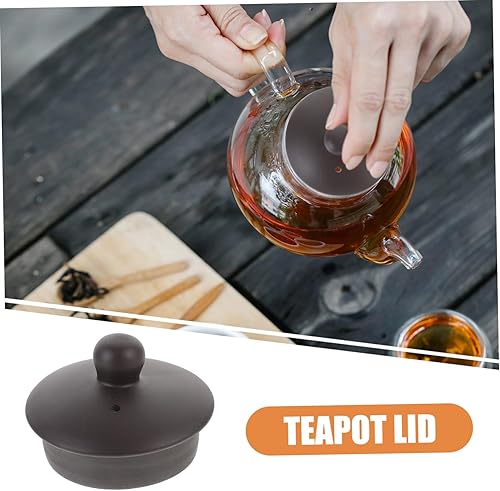 Miniatura 8 de Yardwe Tetera Tapa Tetera Tetera China Tetera Cubierta de tetera esmaltada Piezas de tetera Accesorio de tetera Reemplazo de la cubierta de té Tapa