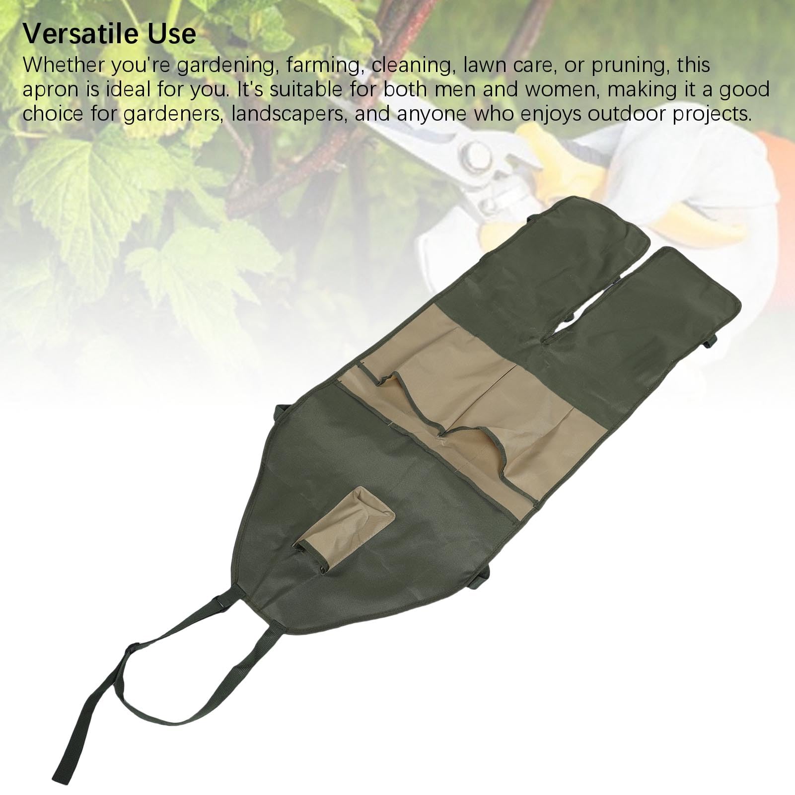 Wakects Grembiule da Giardinaggio, 600D Oxford Tela Lungo Grembiule 118 X