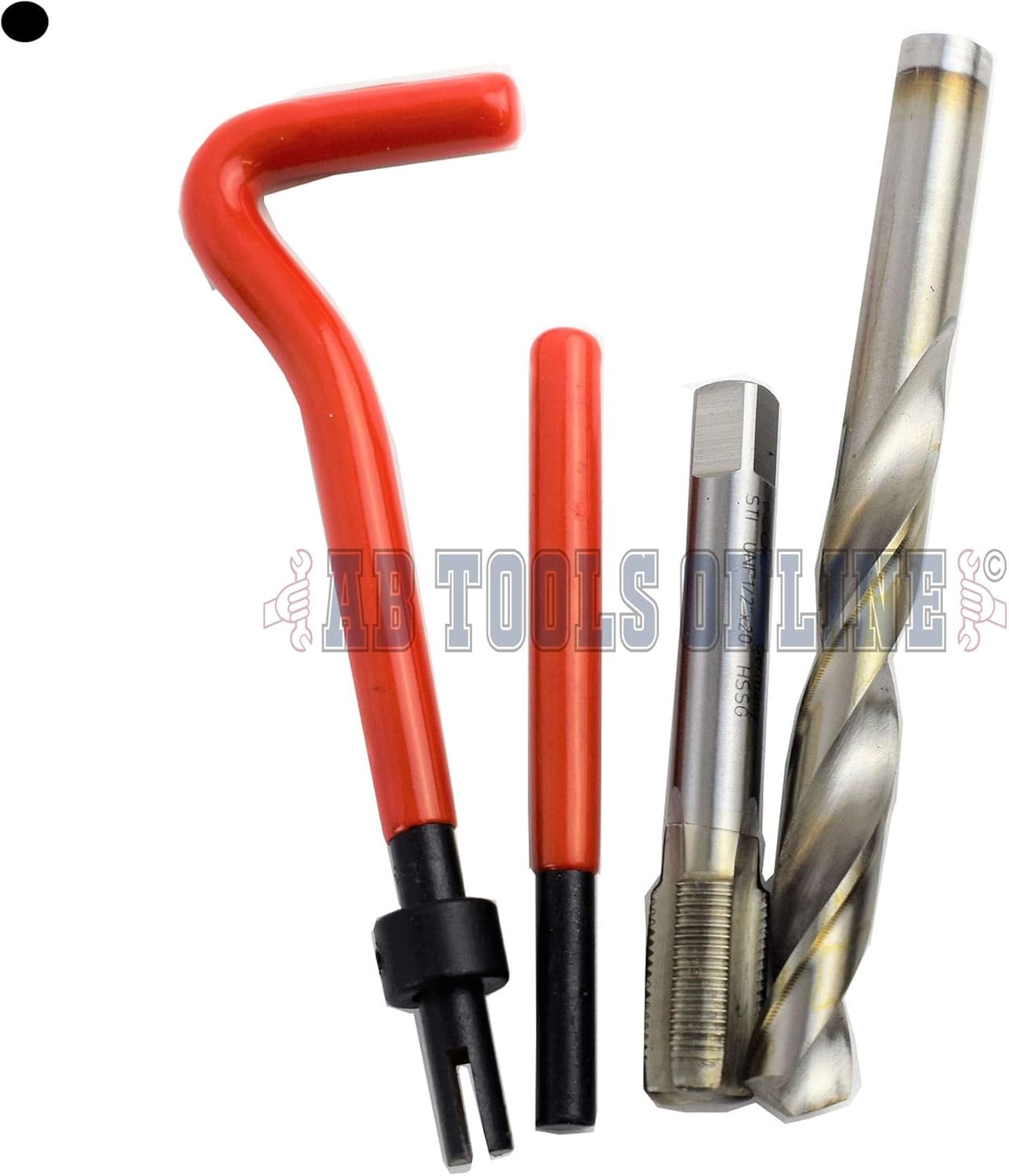 AB Tools 1/2" x 20 UNF Imperial Tap Repair Cutter Kit Helicoil Damaged Threads 14pc Kit